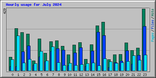 Hourly usage for July 2024